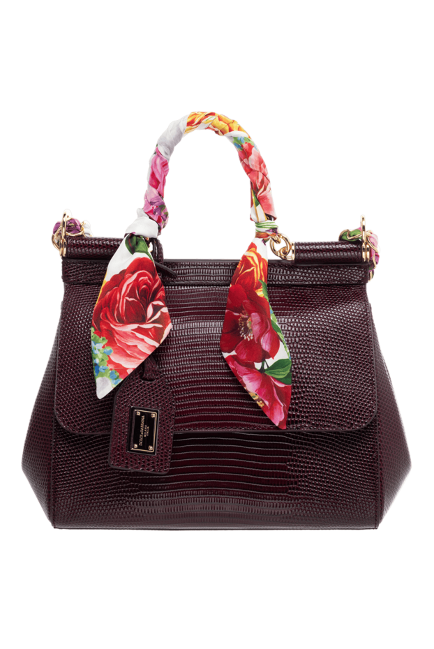 Dolce & Gabbana жіночі сумка із натуральної шкіри жіноча бордова купити фото з цінами 176284 - фото 1