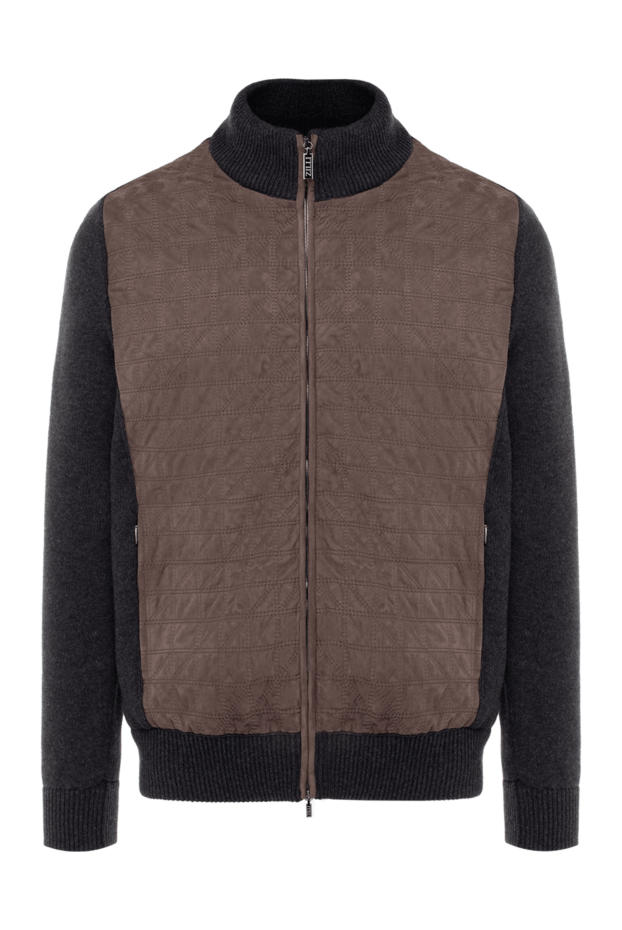 Zilli man men's cashmere and silk cardigan brown buy with prices and photos 176304 - photo 1