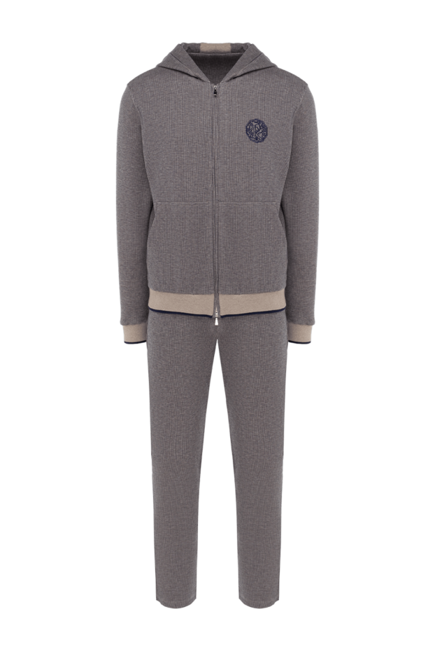 Roger Pinault men's cotton tracksuit with a zip-up plaid pattern 176310 - photo 1