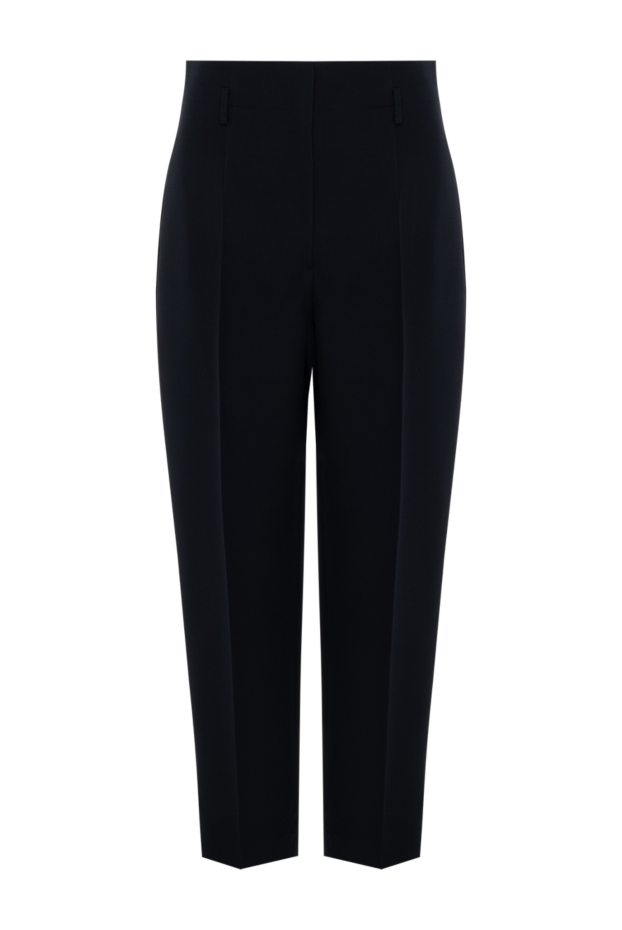 Dior woman women's black wool and silk trousers buy with prices and photos 176346 - photo 1