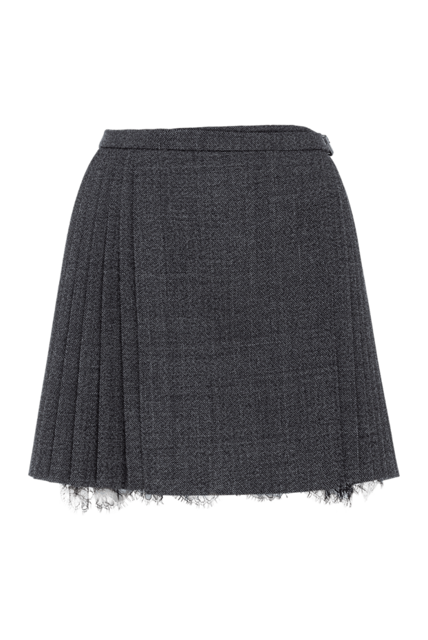 Dior женские юбка мини из шерсти серая купить с ценами и фото 176347 - фото 1