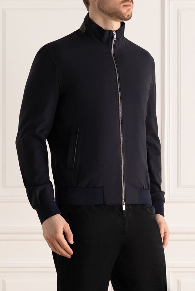Tombolini jacket made of wool and elastane for men blue 176358 - photo 3