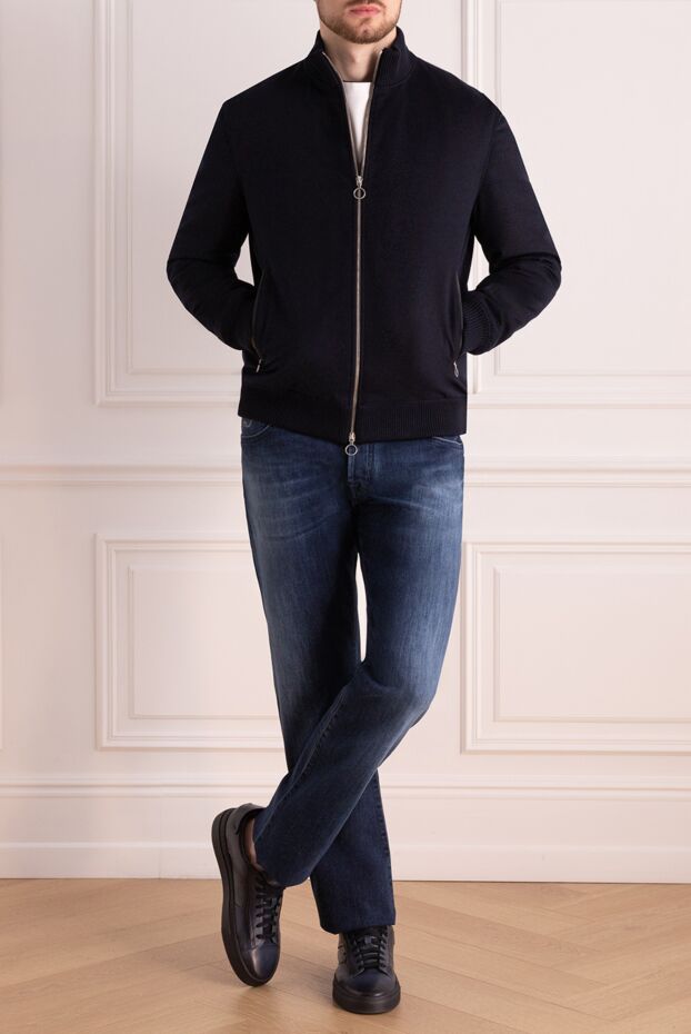 Seraphin man men's blue cashmere jacket buy with prices and photos 176363 - photo 2