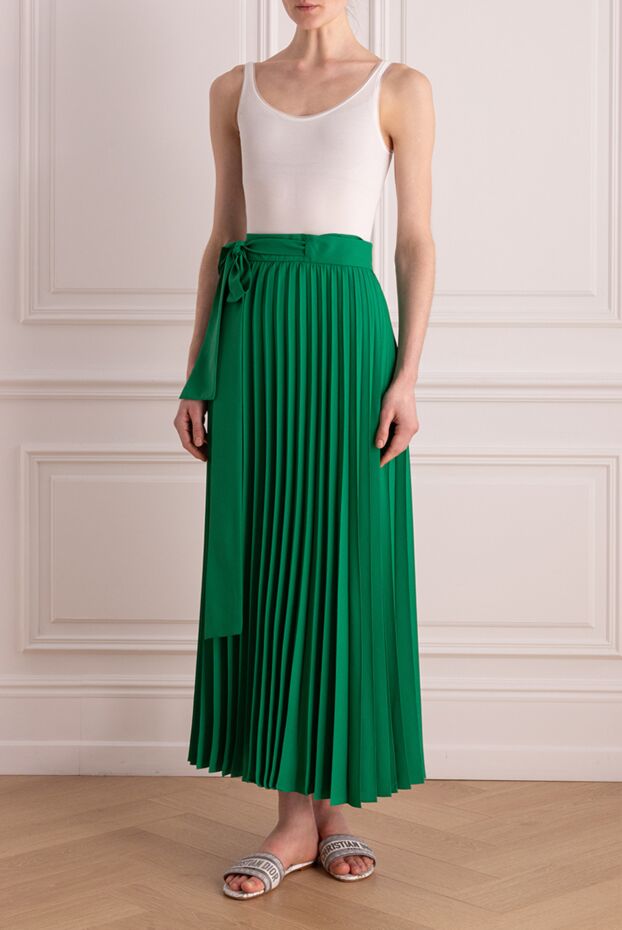 P.A.R.O.S.H. green polyester skirt for women 176381 - photo 2