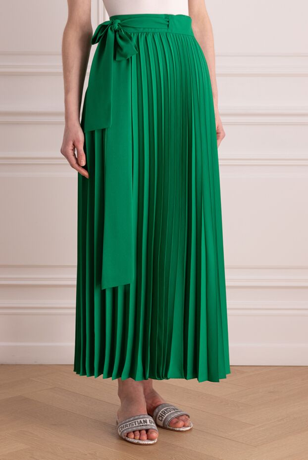 P.A.R.O.S.H. green polyester skirt for women 176381 - photo 3