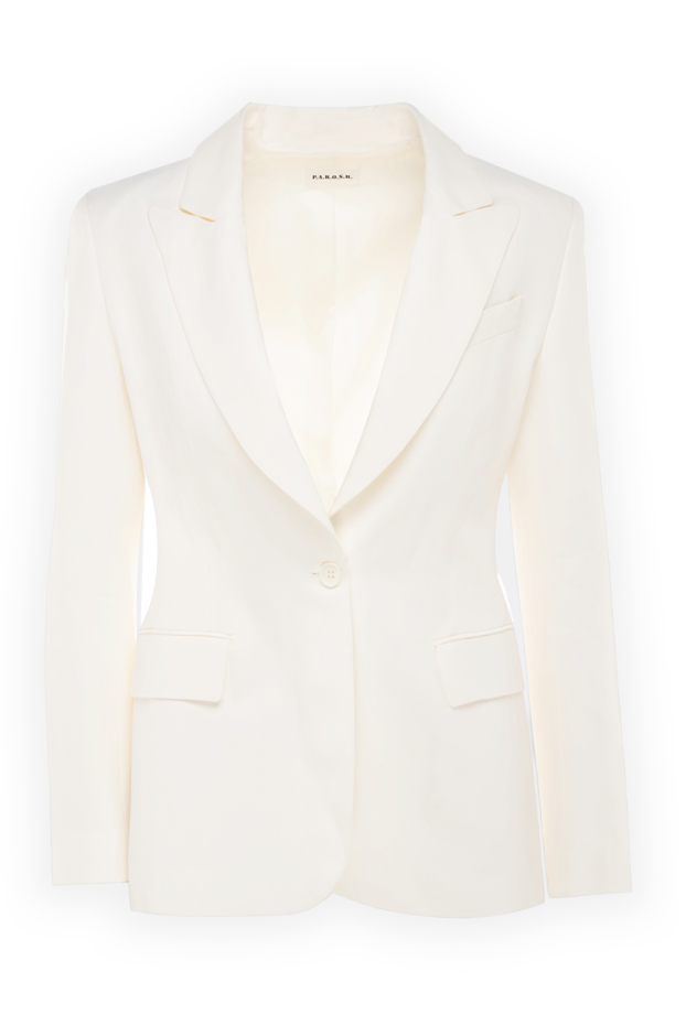 P.A.R.O.S.H. woman women's white viscose and lyocell jacket buy with prices and photos 176386 - photo 1