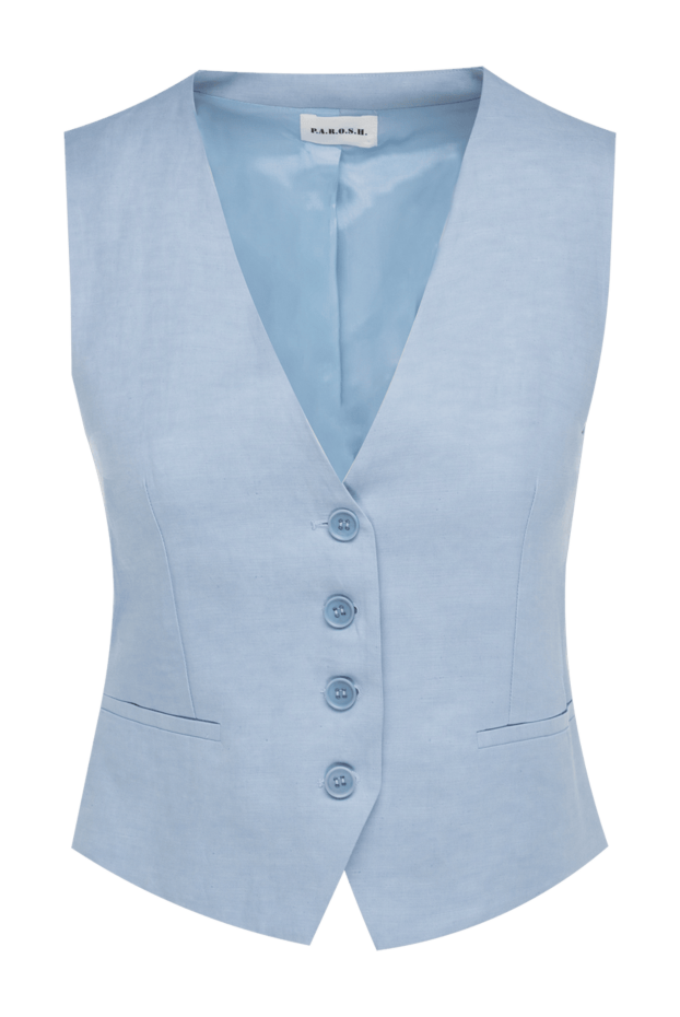 P.A.R.O.S.H. women's viscose and lyocell vest blue 176388 - photo 1