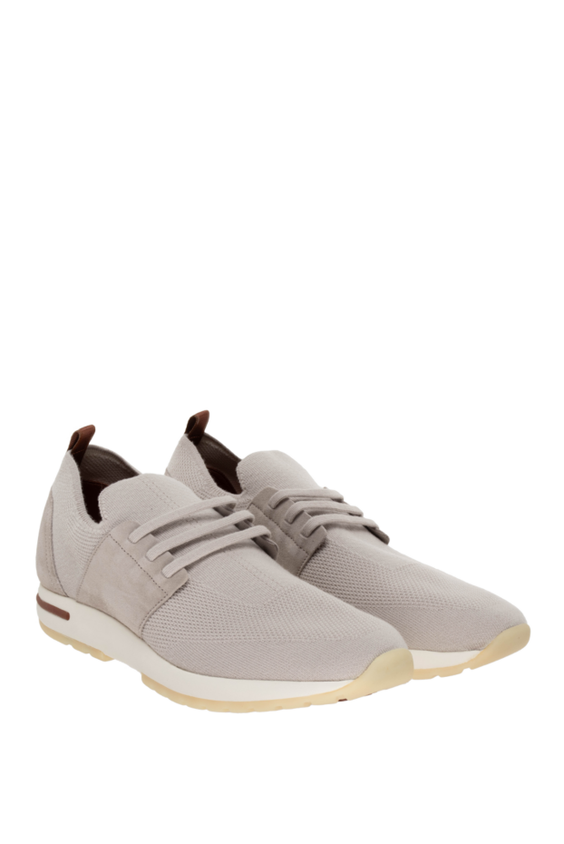 Loro Piana men's gray textile sneakers 176408 - photo 3