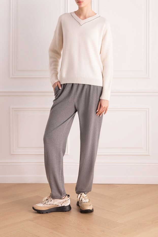 Loro Piana woman women's gray cashmere trousers buy with prices and photos 176426 - photo 2