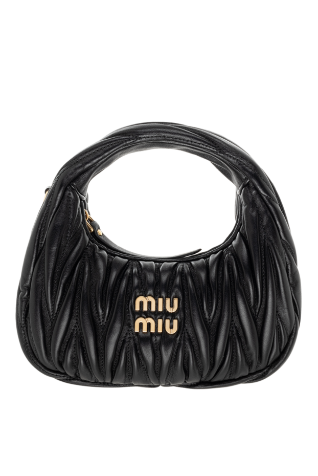 Miu Miu woman women's black leather bag buy with prices and photos 176435 - photo 1