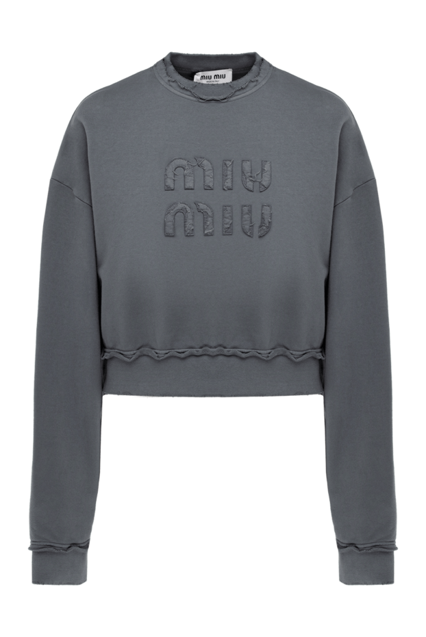 Miu Miu woman women's cotton sweatshirt gray buy with prices and photos 176447 - photo 1