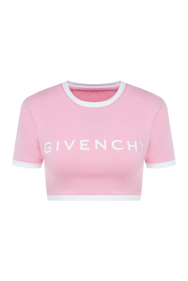 Givenchy женские футболка из хлопка и эластана женская розовая купить с ценами и фото 176458 - фото 1