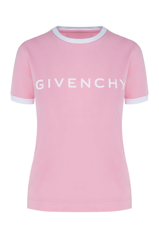 Givenchy женские футболка из хлопка и эластана женская розовая купить с ценами и фото 176459 - фото 1