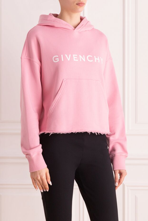 Givenchy hoodie made of cotton for women pink 176460 - photo 3
