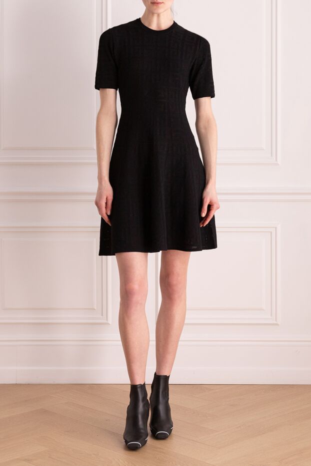 Givenchy women's black knit dress with a flared skirt 176461 - photo 2