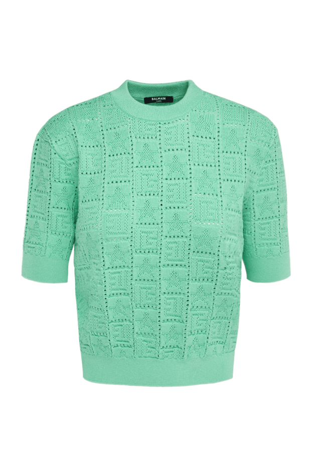 Balmain woman women's viscose and polyester jumper green buy with prices and photos 176480 - photo 1