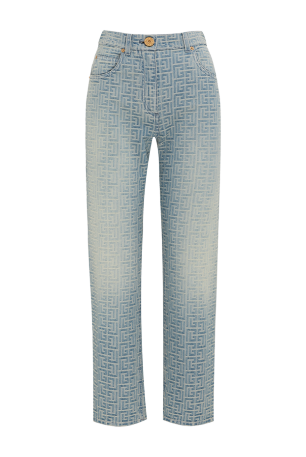 Balmain женские джинсы из хлопка женские голубые купить с ценами и фото 176482 - фото 1