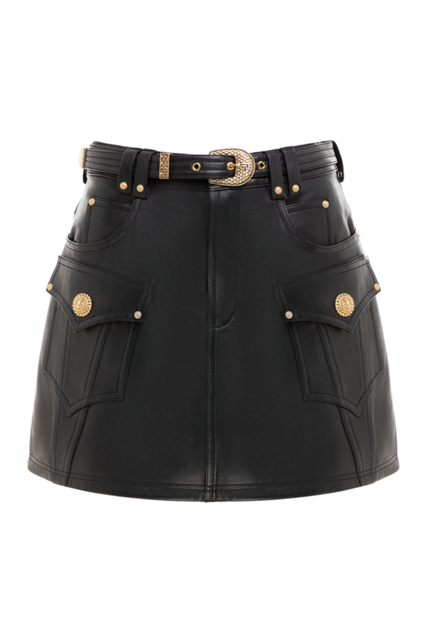 Balmain woman women's black leather skirt buy with prices and photos 176483 - photo 1