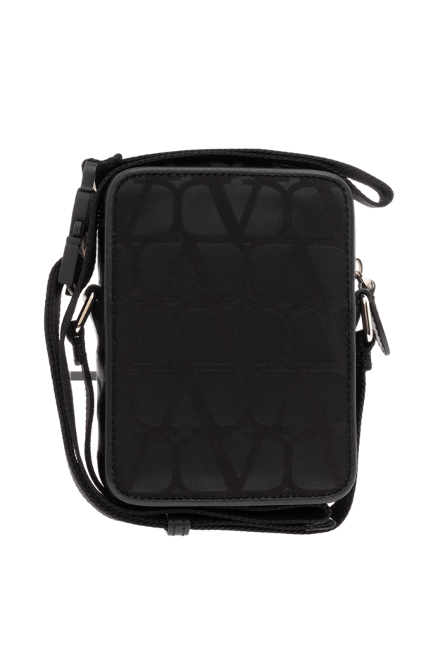 Valentino men's black embossed genuine leather shoulder bag 176504 - photo 1