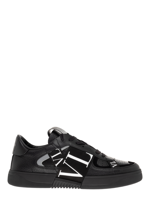 Valentino man men's black leather sneakers buy with prices and photos 176513 - photo 1