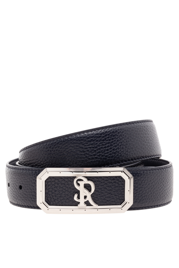 Stefano Ricci men's leather belt with octagonal silver monogram buckle 176549 - photo 1