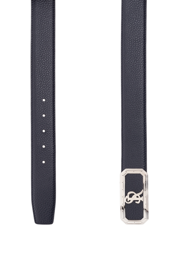 Stefano Ricci men's leather belt with octagonal silver monogram buckle 176549 - photo 3