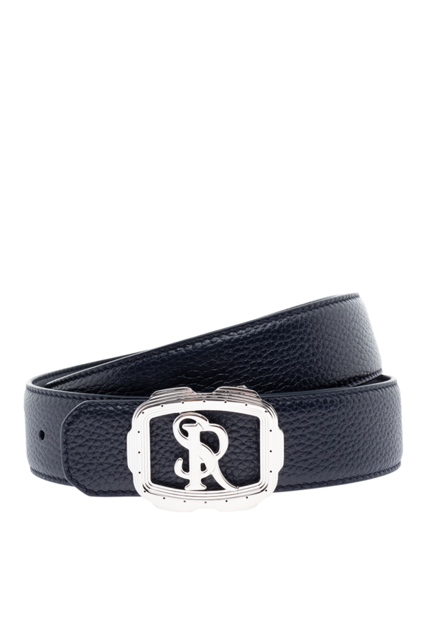 Stefano Ricci men's leather belt with a massive silver monogram buckle 176561 - photo 1