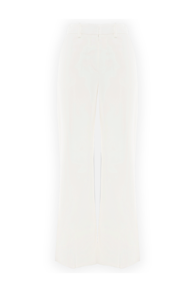 Balmain женские брюки из виcкозы и эластана женские белые купить с ценами и фото 176578 - фото 1