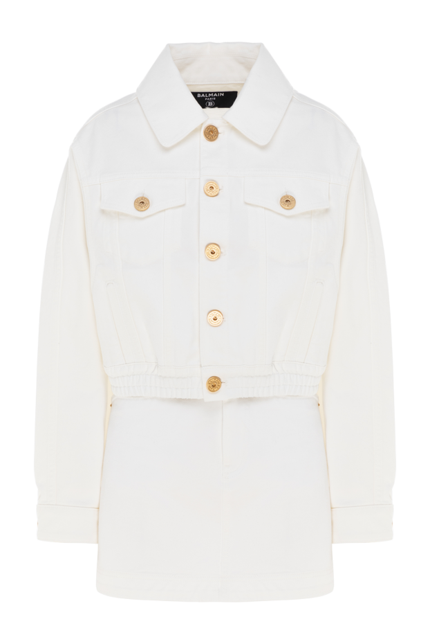 Balmain woman women's white cotton skirt suit buy with prices and photos 176583 - photo 1