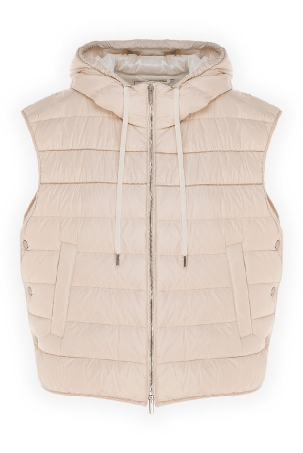Peserico woman women's beige polyester vest buy with prices and photos 176616 - photo 1