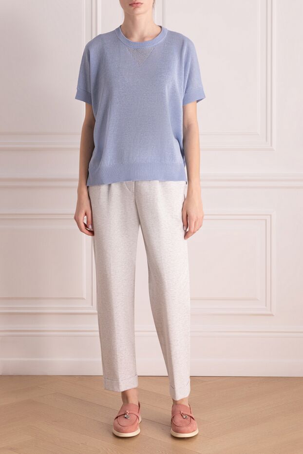 Peserico blouse made of linen and cotton for women blue 176646 - photo 2