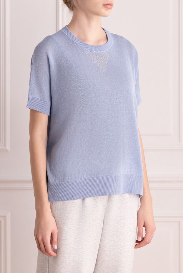 Peserico blouse made of linen and cotton for women blue 176646 - photo 3