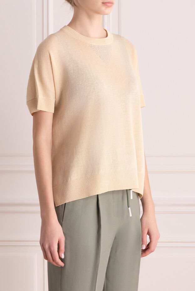 Peserico blouse made of linen and cotton for women beige 176647 - photo 3