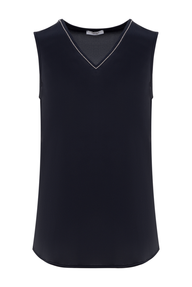 Peserico top made of silk and elastane for women blue 176667 - photo 1