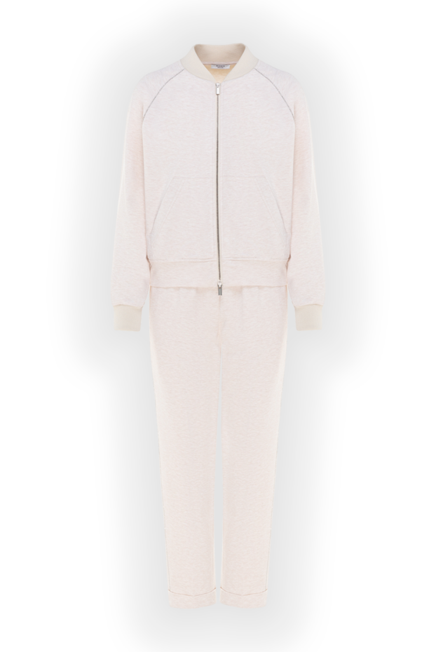 Peserico knitted sports set in beige shade with a laconic cut 176681 - photo 1