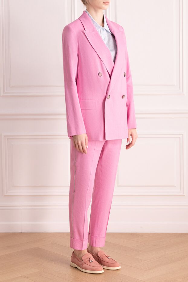 Peserico suit with pants for women pink 176687 - photo 3