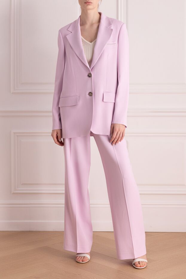 Peserico women's lilac viscose pantsuit 176688 - photo 3
