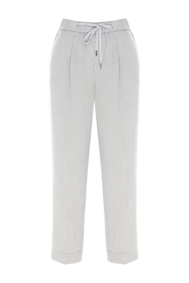 Peserico women's loose-fitting trousers with elastic waist and cuffs 176695 - photo 1