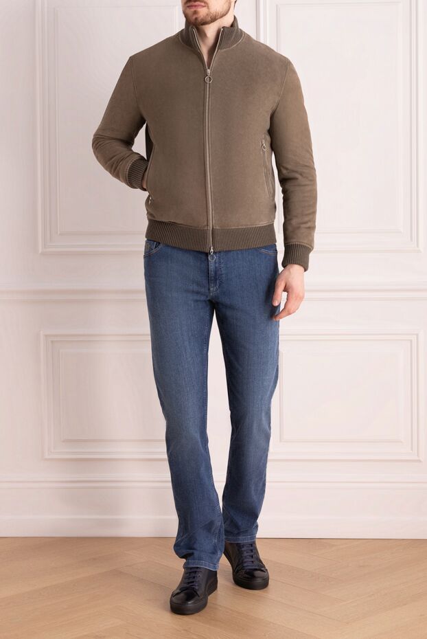 Seraphin man men's gray suede jacket with fur buy with prices and photos 176714 - photo 2