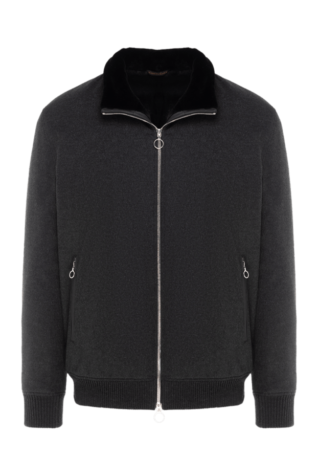 Seraphin man black cashmere and fur jacket for men buy with prices and photos 176718 - photo 1