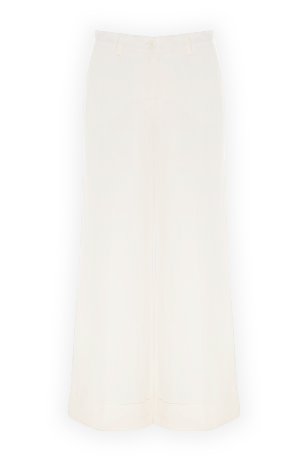 P.A.R.O.S.H. woman women's white wool and silk trousers buy with prices and photos 176726 - photo 1