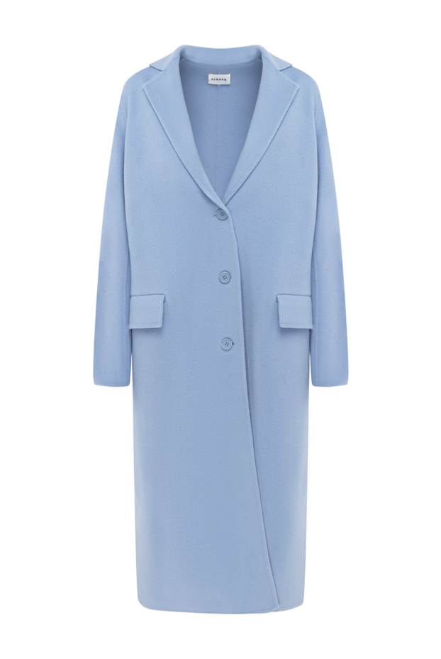 P.A.R.O.S.H. woman women's blue wool and cashmere coat buy with prices and photos 176730 - photo 1