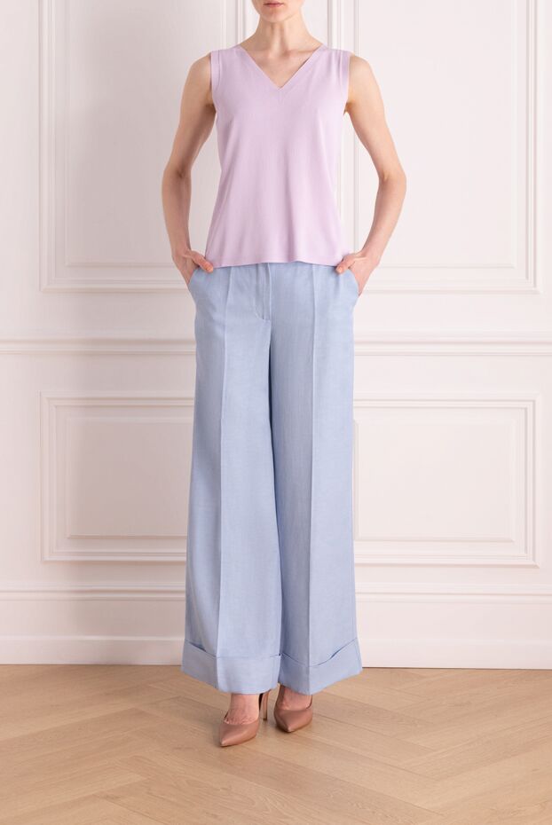 D.Exterior lilac knit top with a deep v-neck (markdown) 195651 - photo 2