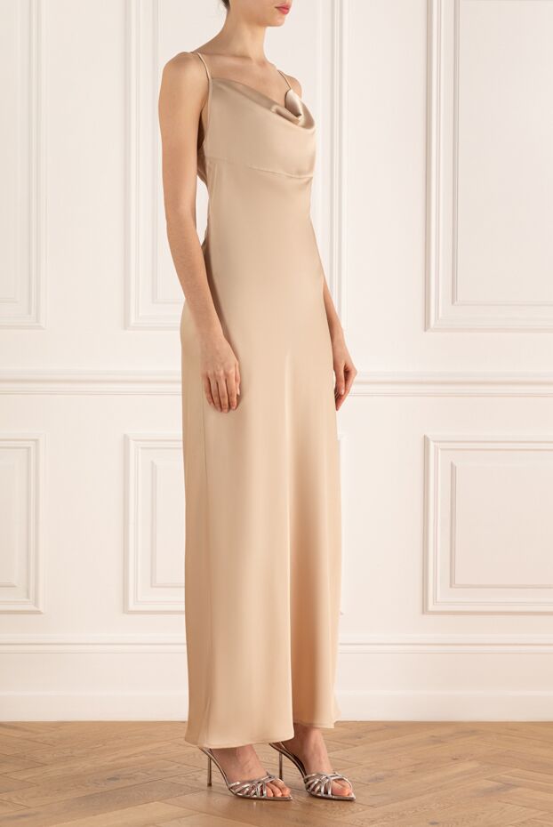 D.Exterior beige polyester and elastane dress 176755 - photo 3