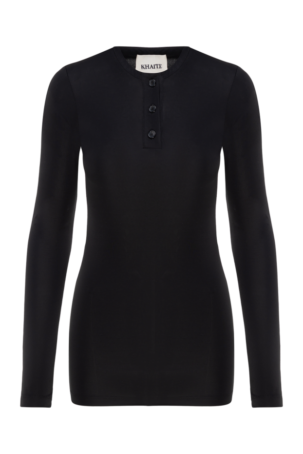 Khaite woman polo with long sleeves in viscose, black buy with prices and photos 176773 - photo 1