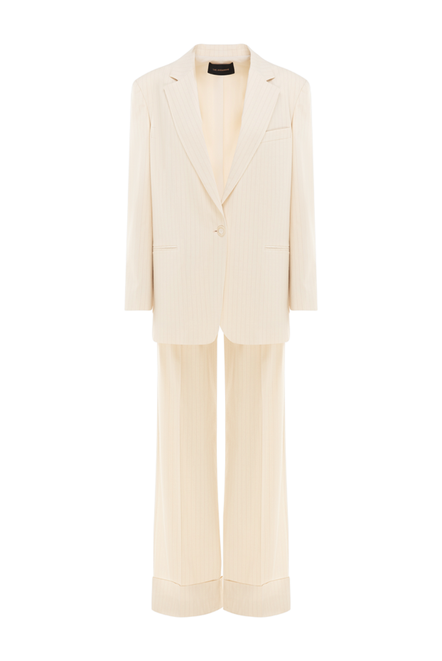 The Andamane woman women's beige suit with trousers made of viscose and wool buy with prices and photos 176854 - photo 1