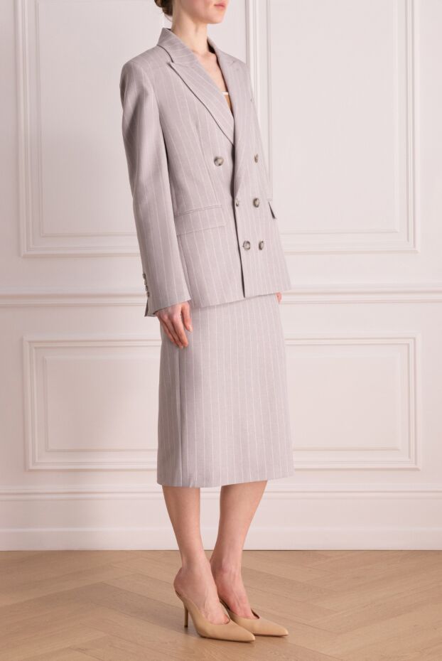 The Andamane women's gray viscose and polyester skirt suit 176856 - photo 3