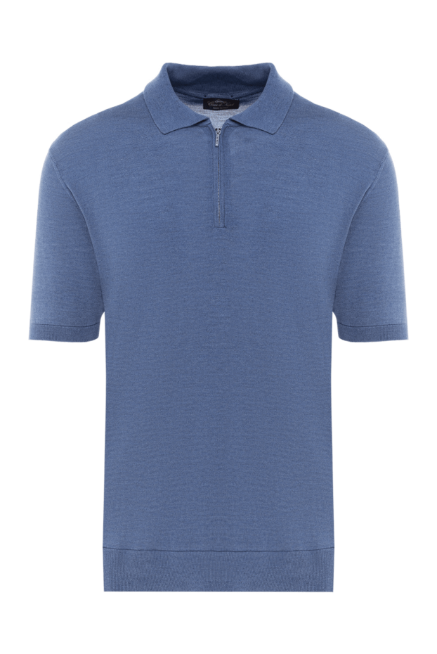 Cesare di Napoli man men's blue silk polo buy with prices and photos 176883 - photo 1