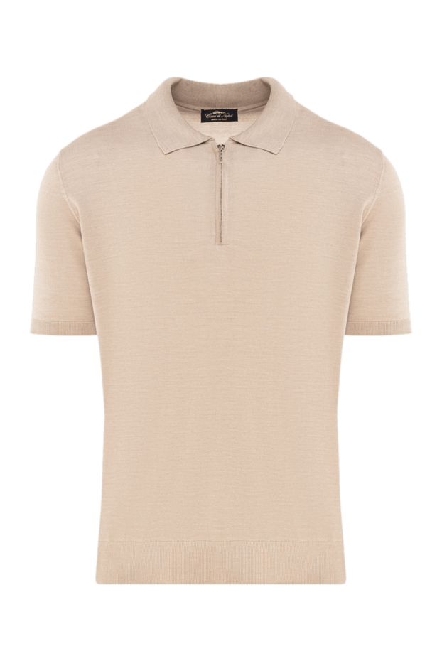 Cesare di Napoli man men's beige silk polo buy with prices and photos 176885 - photo 1