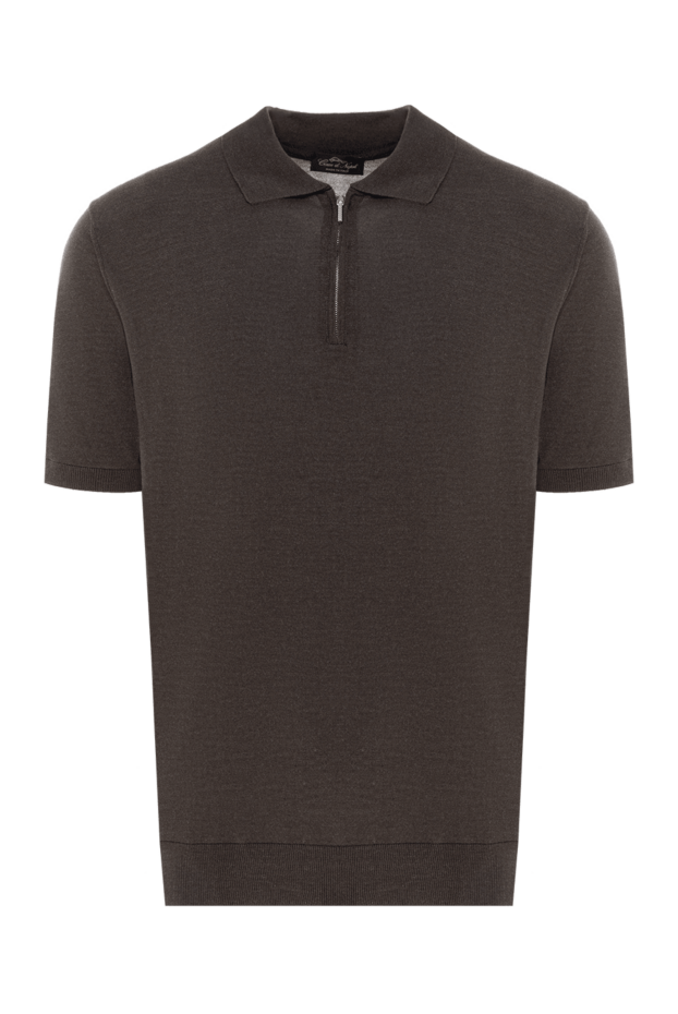 Cesare di Napoli man men's brown silk polo buy with prices and photos 176891 - photo 1